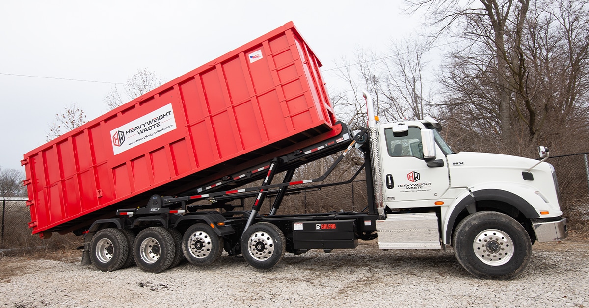 a truck is parked in a parking lot